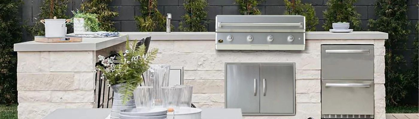 Brabura outdoor grills and built-in units available at Kitchen in the Garden, Surrey