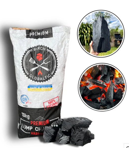 Globaltic Premium Hardwood Birch Charcoal 10kg