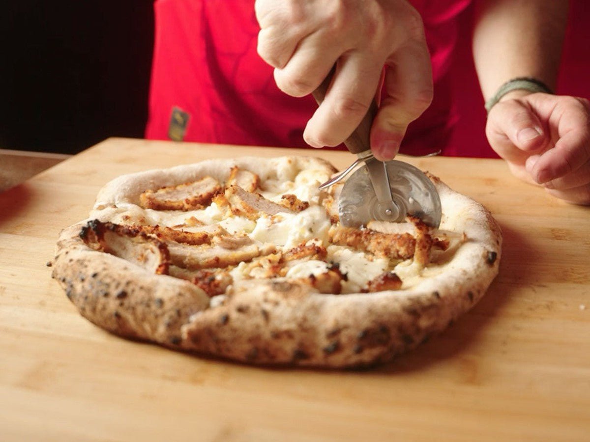 Austrian Chicken Schnitzel Pizza - Kitchen In The Garden