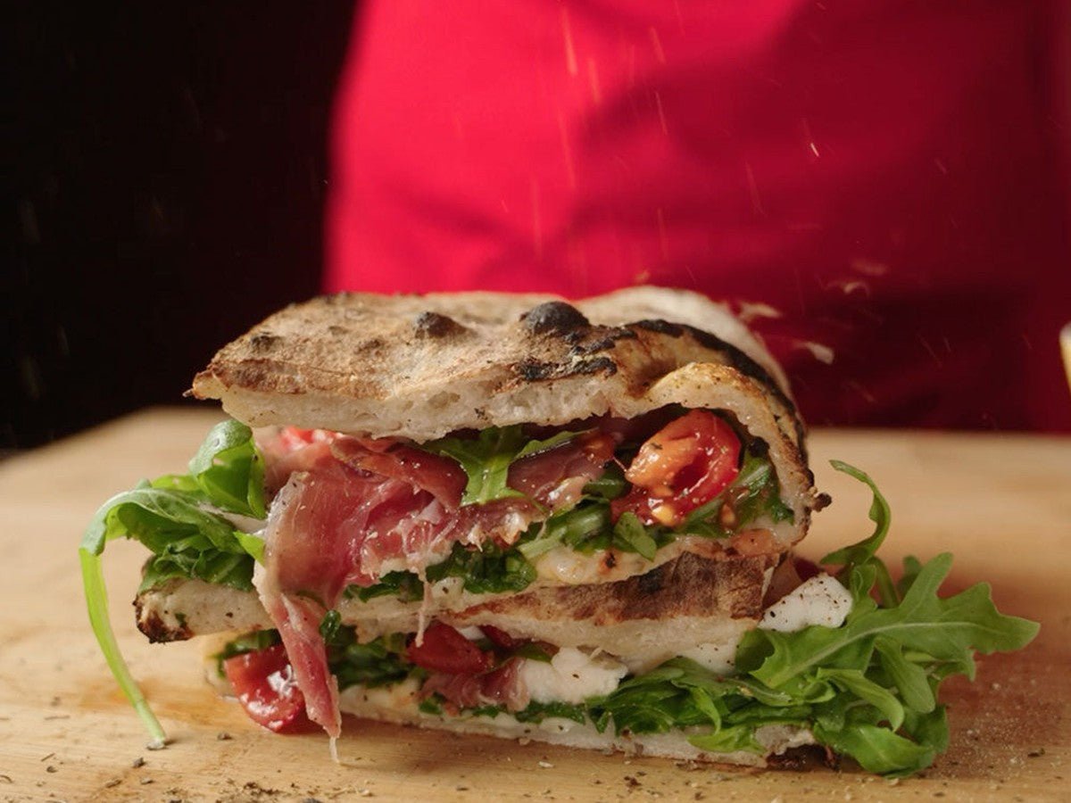 Danish Prosciutto and Rocket Calzone - Kitchen In The Garden