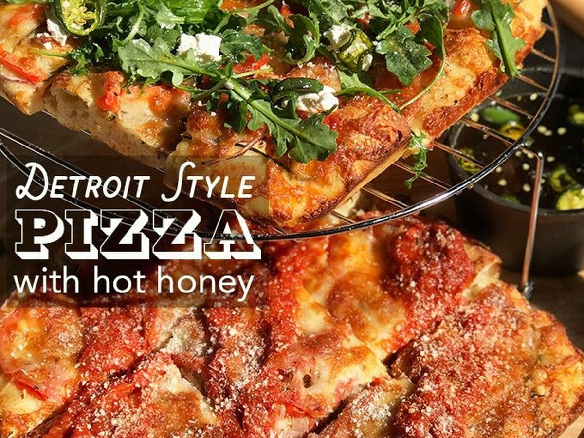 Detroit - Style Pizza with Hot Honey - Kitchen In The Garden