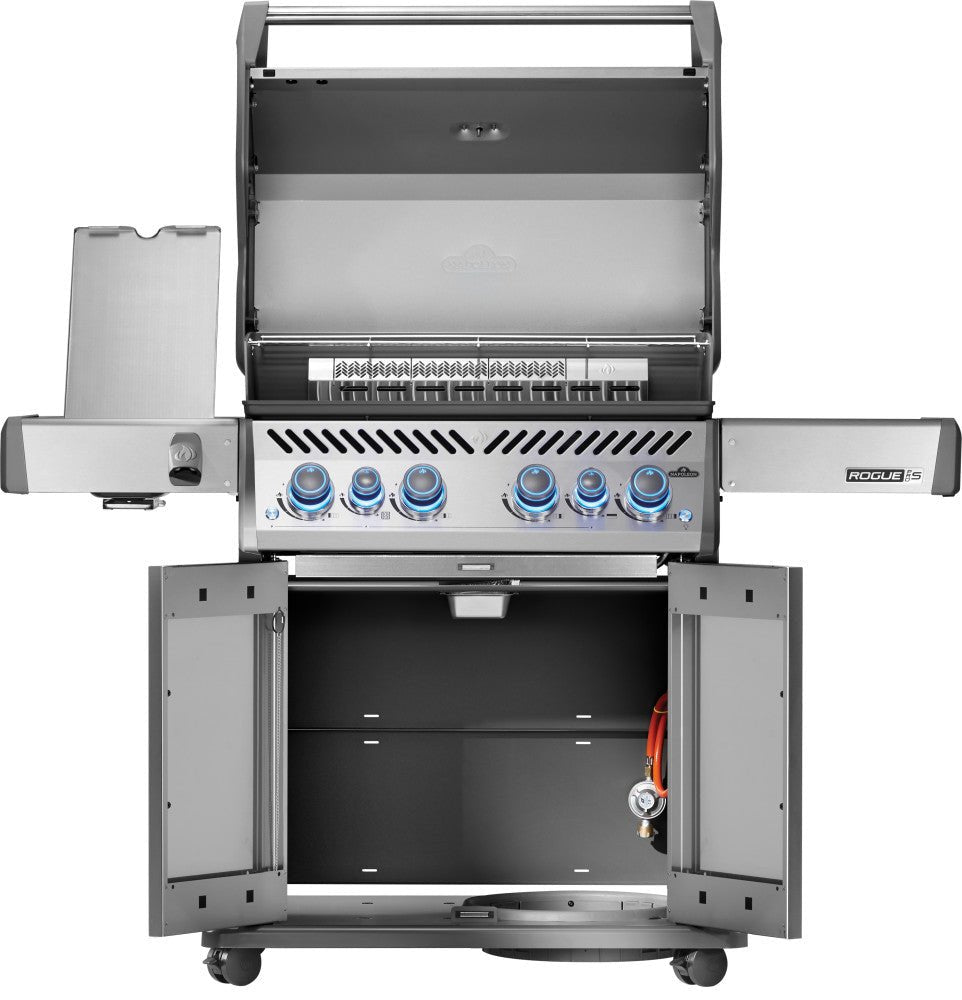 Napoleon Rogue Pro - S 525 Grill and Infrared Side Burner with Cart - Kitchen In The Garden