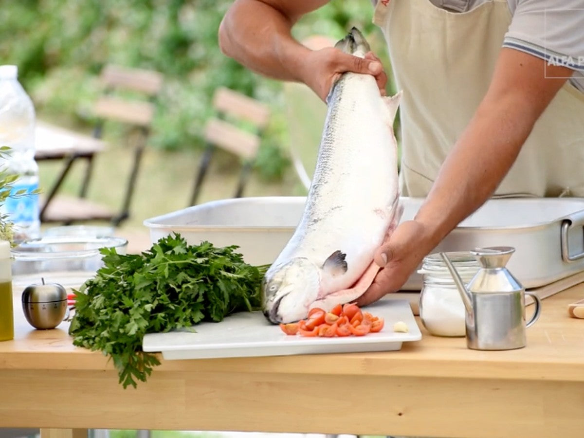 Salmon in Salt Crust - Kitchen In The Garden
