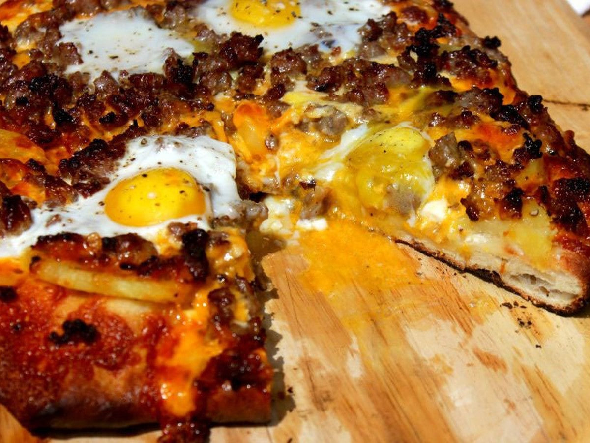 Sausage and Egg Breakfast Pizza - Kitchen In The Garden
