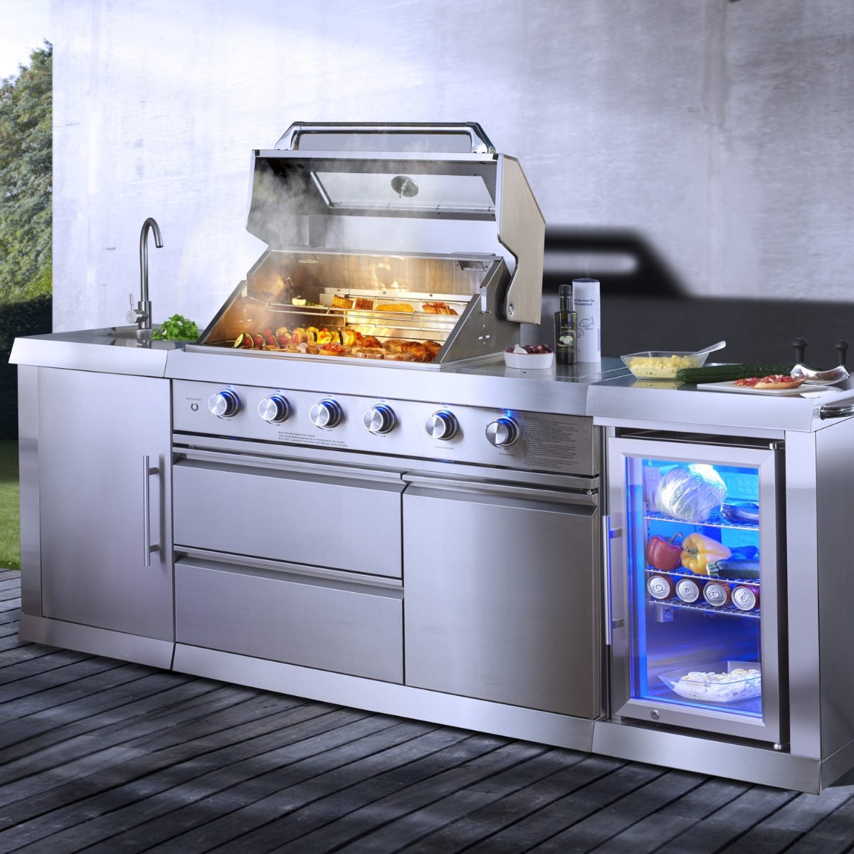 Buschbeck Oxford Outdoor Kitchen 4 burner Stainless Steel - Kitchen In The Garden