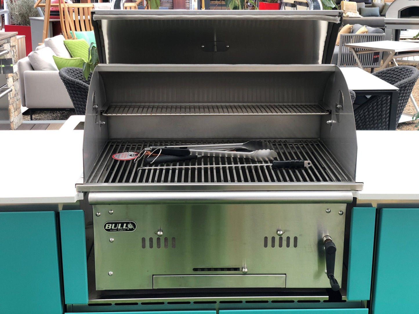 Ex-Display OF kitchen with Bull Bison Charcoal Grill (including delivery & local installation) - Kitchen In The Garden