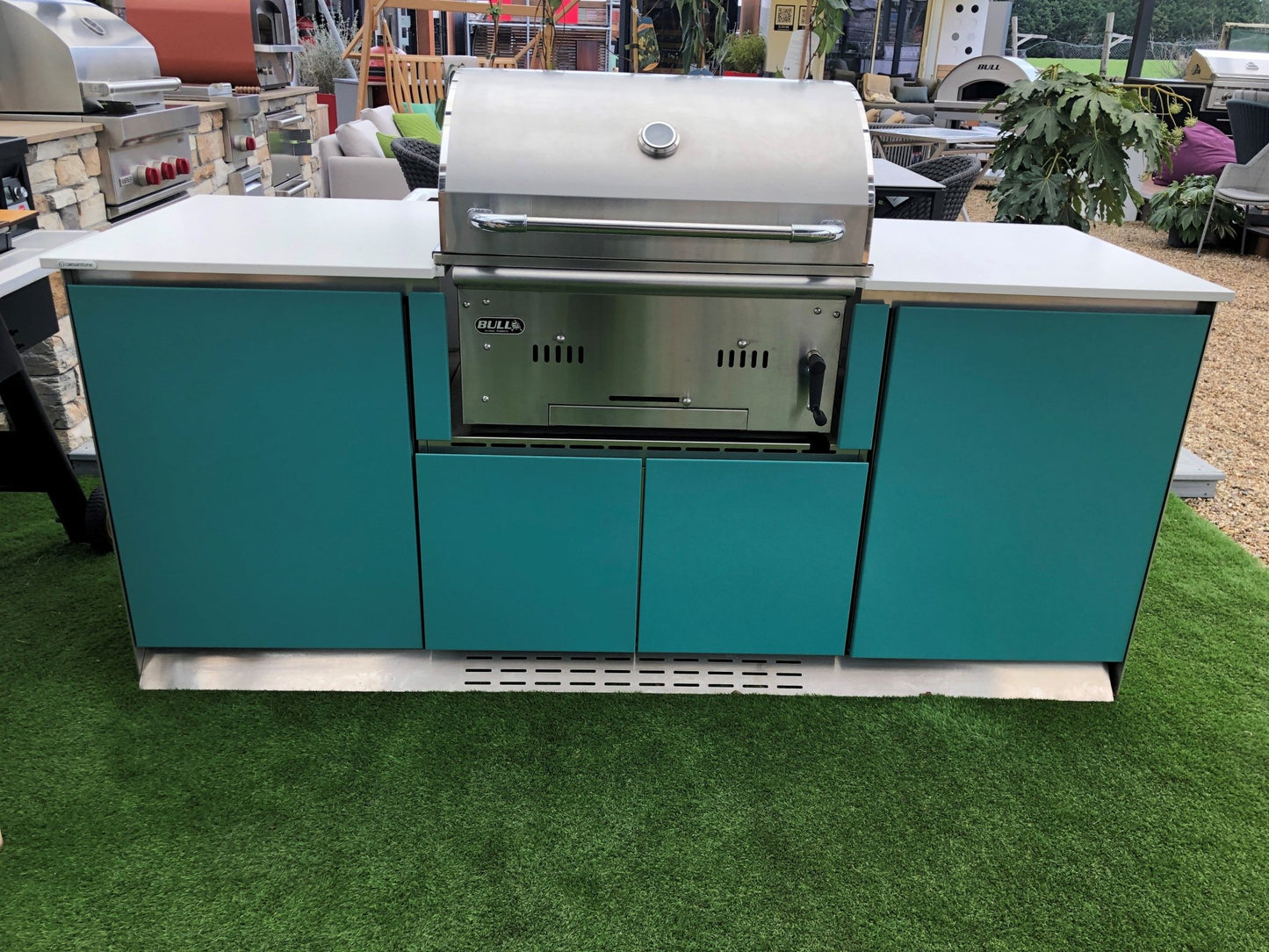 Ex-Display OF kitchen with Bull Bison Charcoal Grill (including delivery & local installation) - Kitchen In The Garden