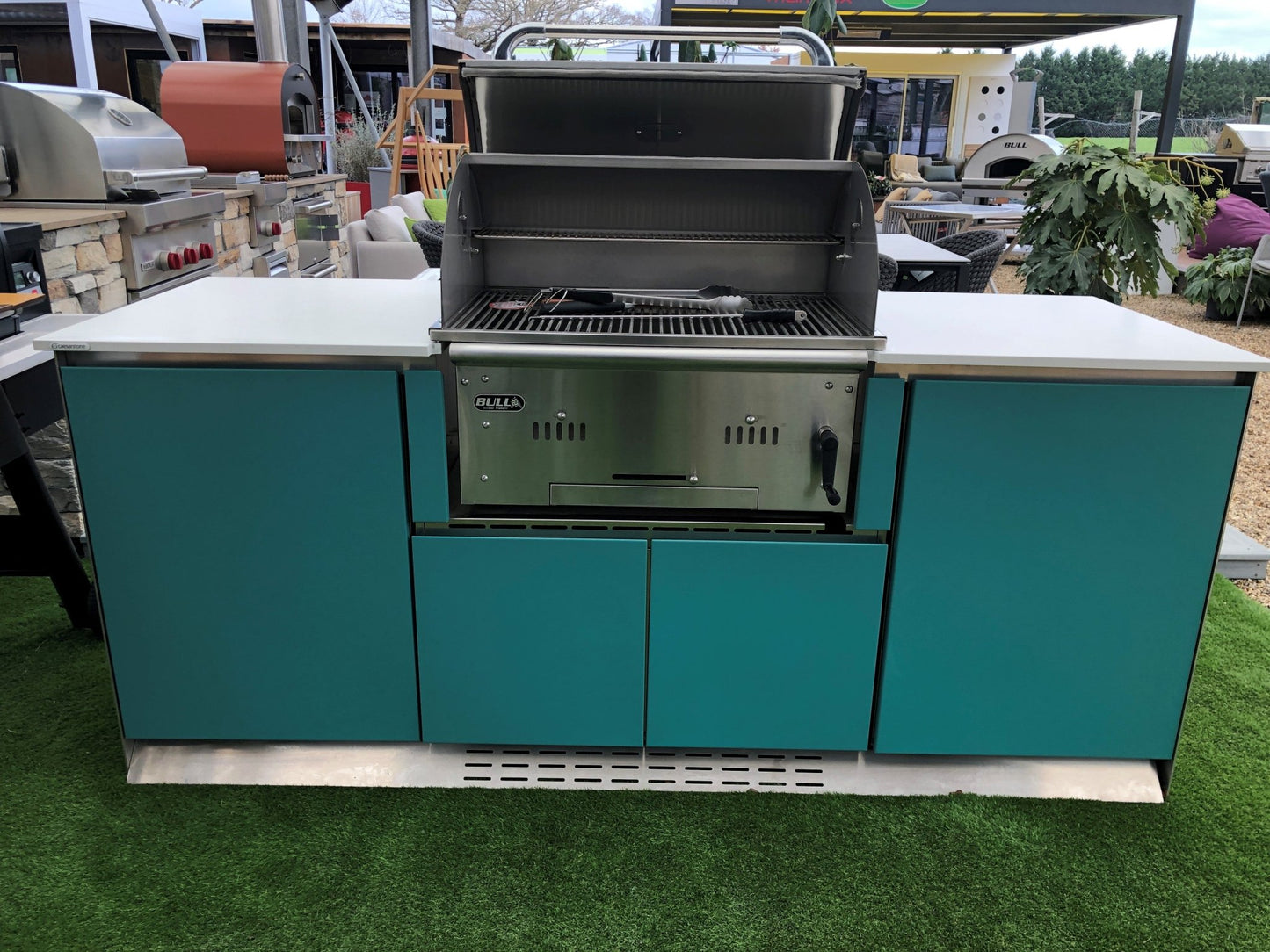 Ex-Display OF kitchen with Bull Bison Charcoal Grill (including delivery & local installation) - Kitchen In The Garden
