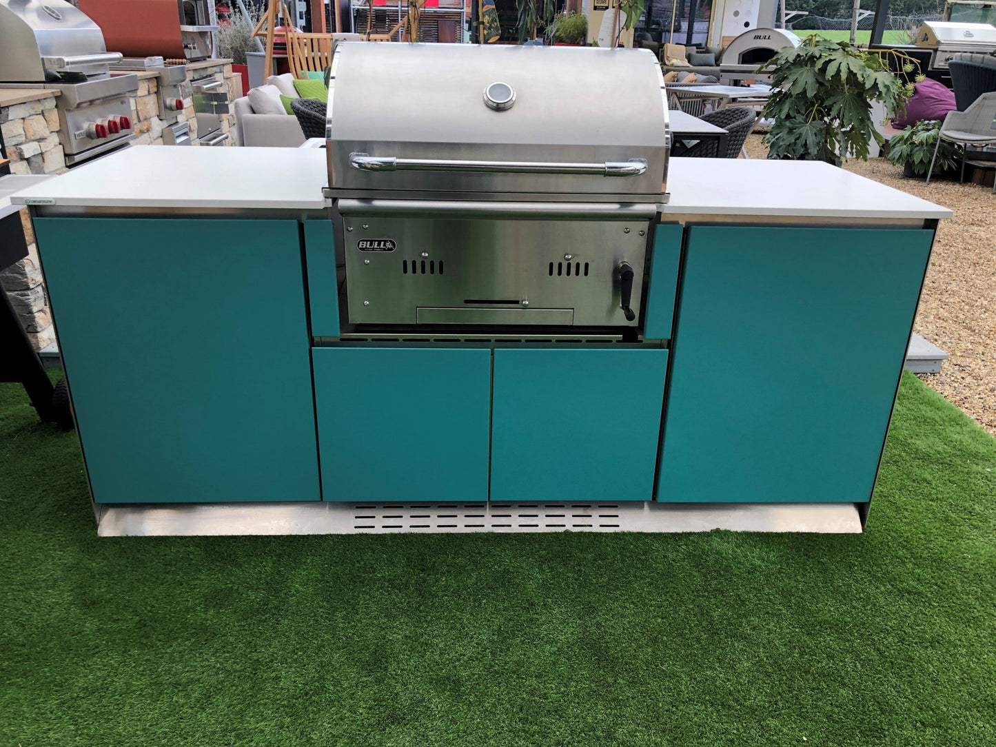Ex-Display OF kitchen with Bull Bison Charcoal Grill (including delivery & local installation) - Kitchen In The Garden