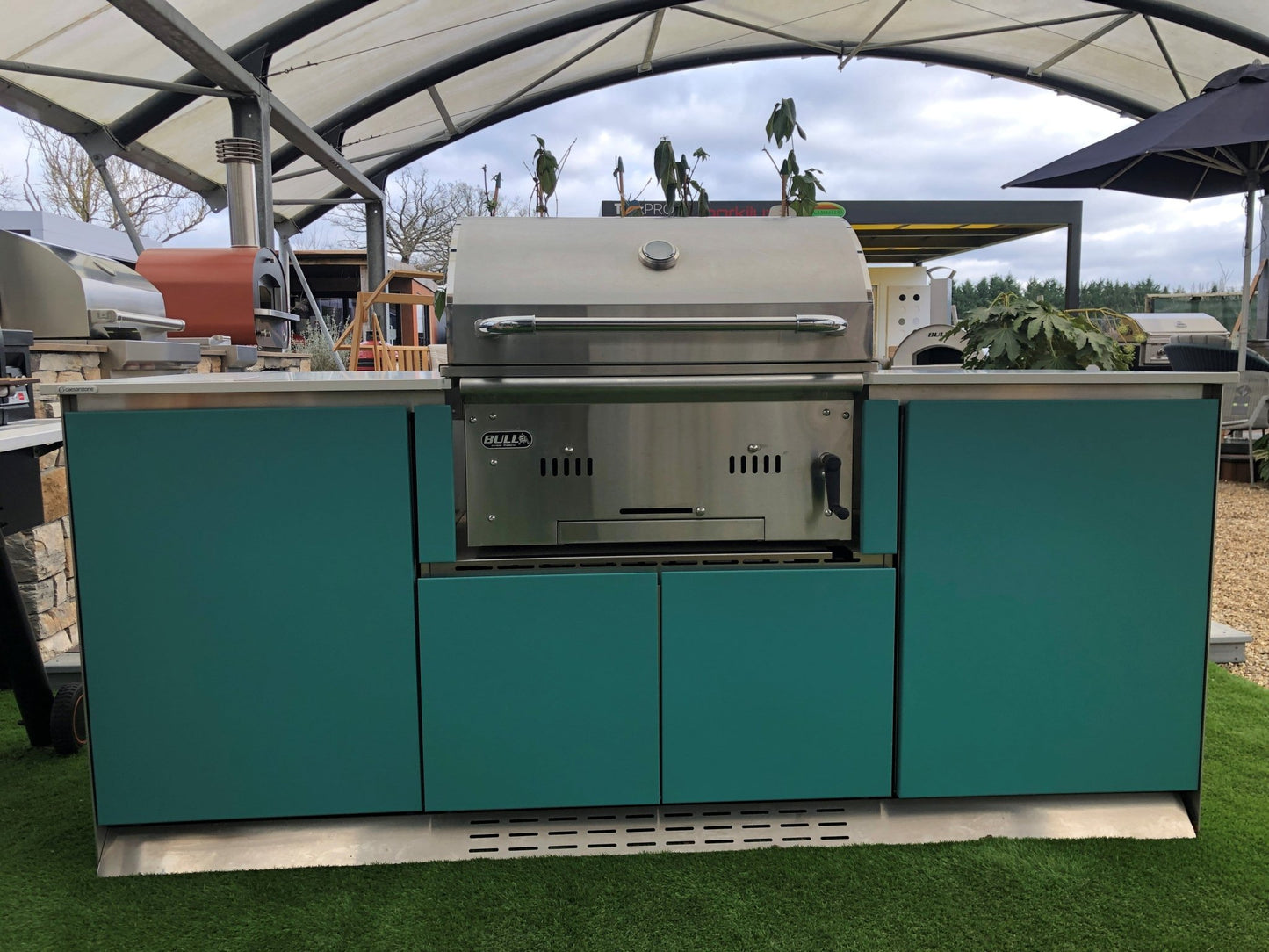 Ex-Display OF kitchen with Bull Bison Charcoal Grill (including delivery & local installation) - Kitchen In The Garden