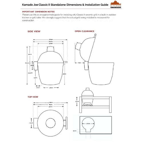 Kamado Joe Classic II Standalone - Kitchen In The Garden