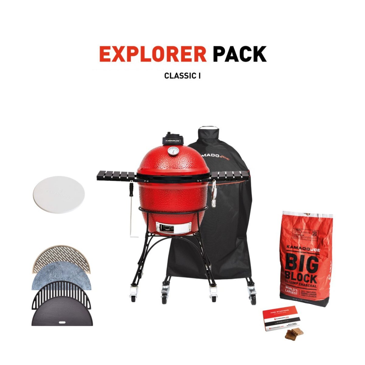 Kamado Joe Grill with Explorer Pack - Kitchen In The Garden