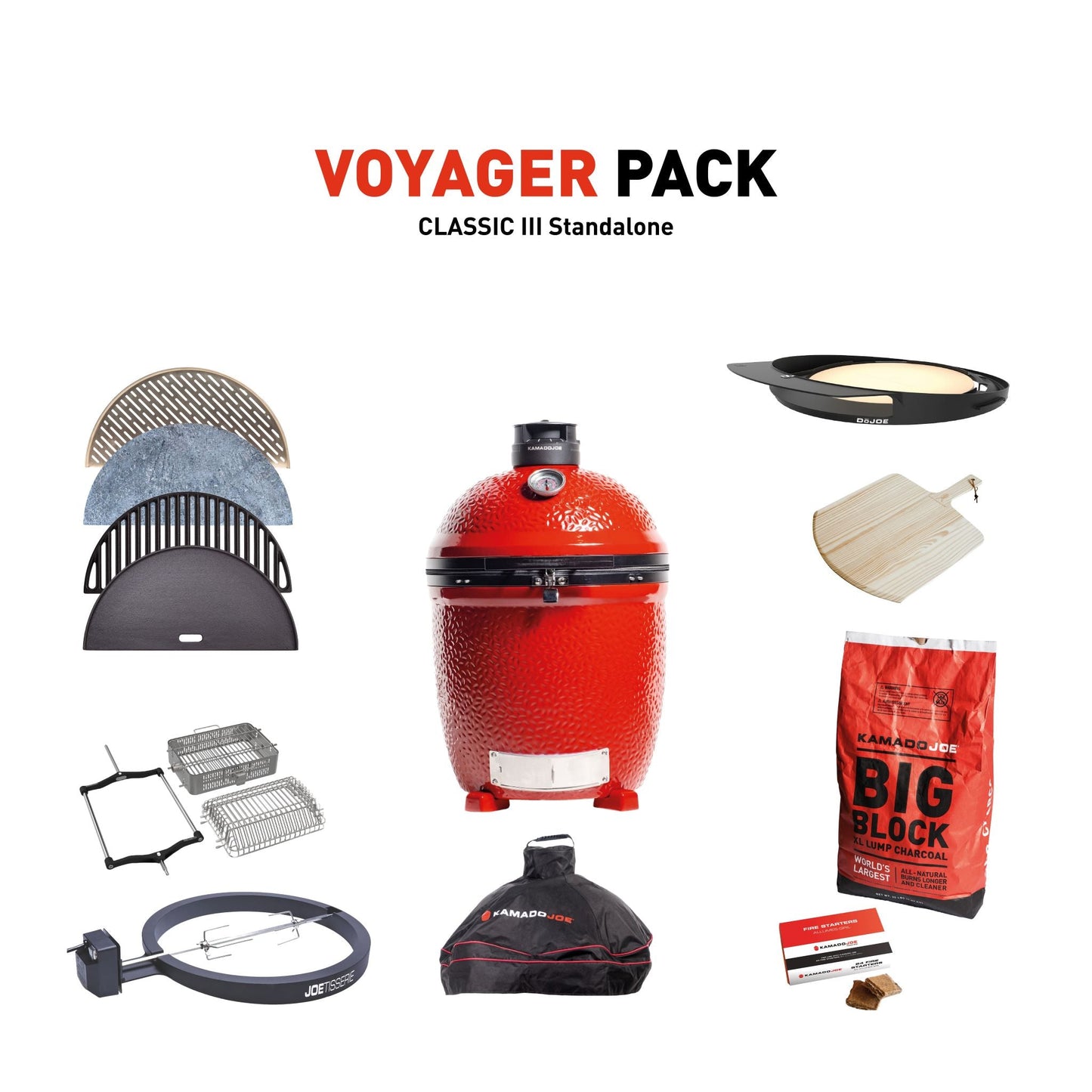 Kamado Joe Grill with Voyager Pack - Kitchen In The Garden