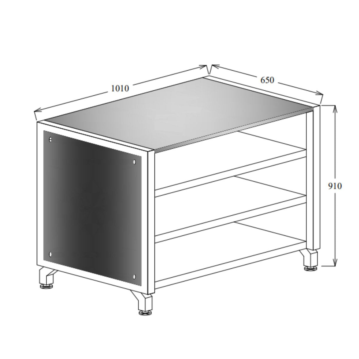 Oliveti Open Shelf Unit 700 or 1010 - Kitchen In The Garden