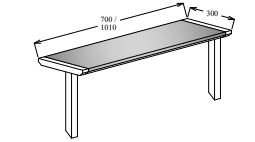 Oliveti Poseur Shelf 700 or 1010 - Kitchen In The Garden