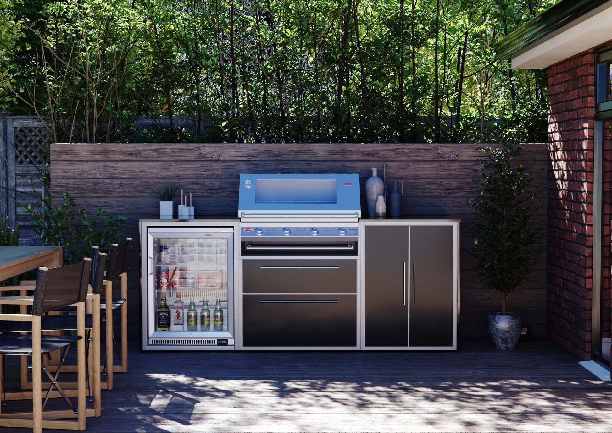 Profresco Beefeater Signature 4 Trio Outdoor Kitchen (Package 1) - Kitchen In The Garden