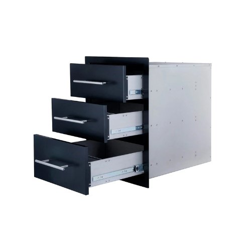 Sunstone Black Series Triple Access Drawer - Kitchen In The Garden