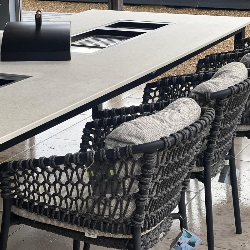 Vuestro integrated grill table at Kitchen in the Garden, Surrey