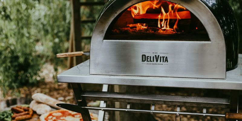 Wood-fired pizza ovens available online from Kitchen in the Garden, Surrey