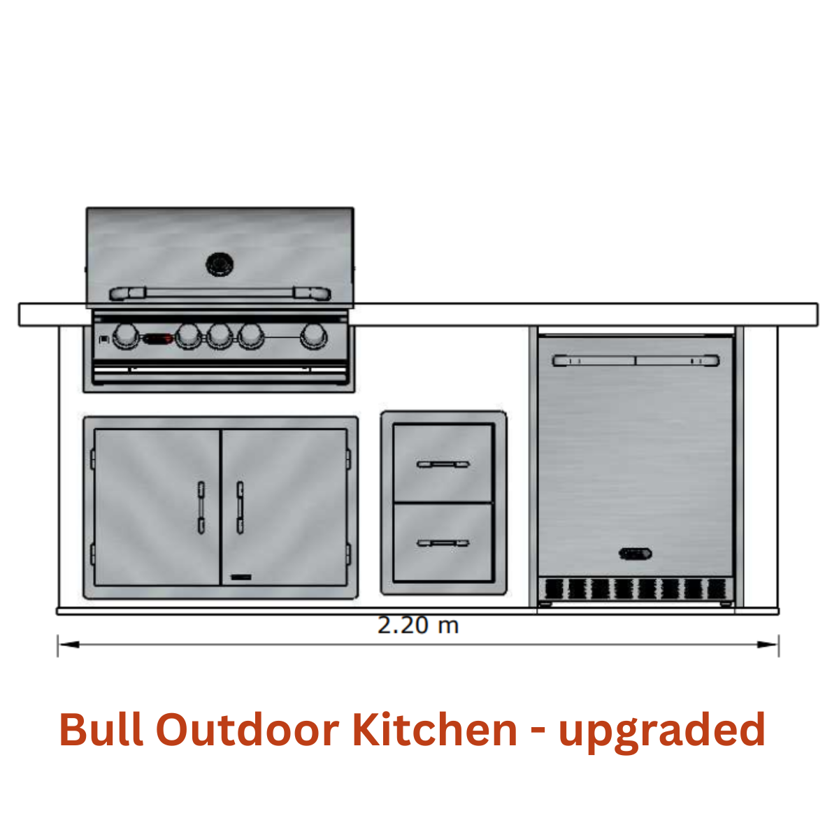 Bull Outdoor Kitchen example - speak to Kitchen in the Garden to design your outdoor kitchen