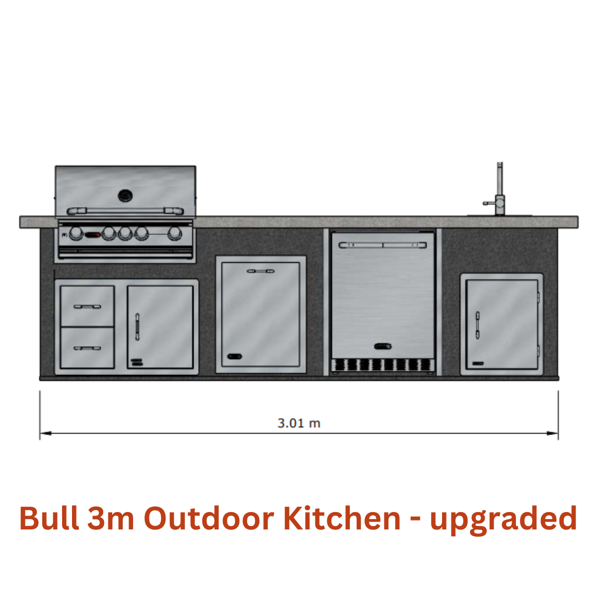 Bull 3m ODK - upgraded. Available from Kitchen in the Garden, Surrey