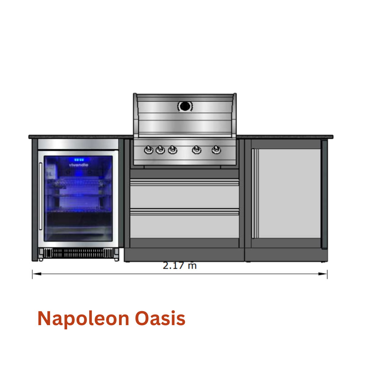 Napoleon Oasis Kitchen - available from Kitchen in the Garden