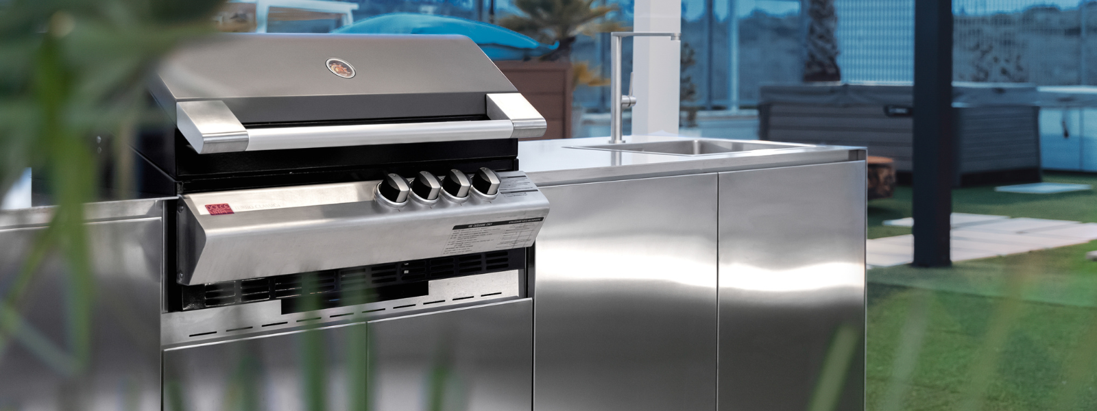 Stainless steel outdoor kitchens
