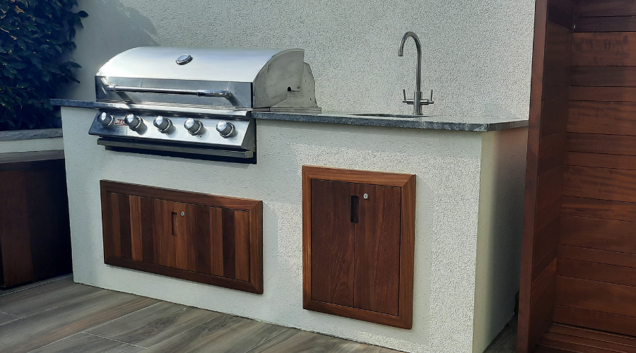 Short Linear Outdoor Kitchen