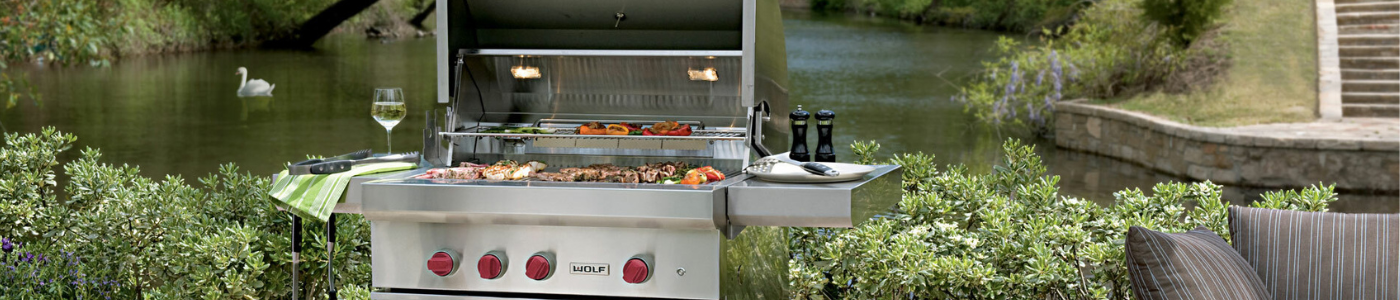 Sub-Zero & Wolf provide quality outdoor grills available at Kitchen in the Garden, Surrey