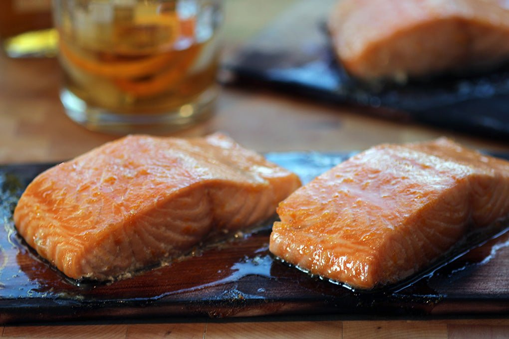 Bourbon Maple Glazed Plank Salmon - Kitchen In The Garden