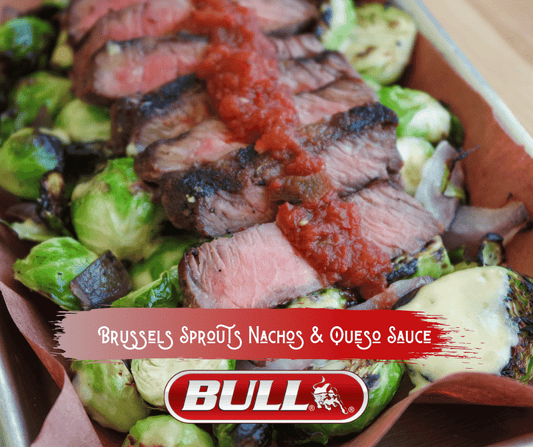 Brussels Sprouts Nachos with Queso Sauce - Kitchen In The Garden