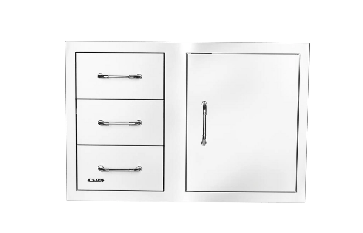 Bull Reveal Door/Triple Drawer Combo 80cm - Kitchen In The Garden