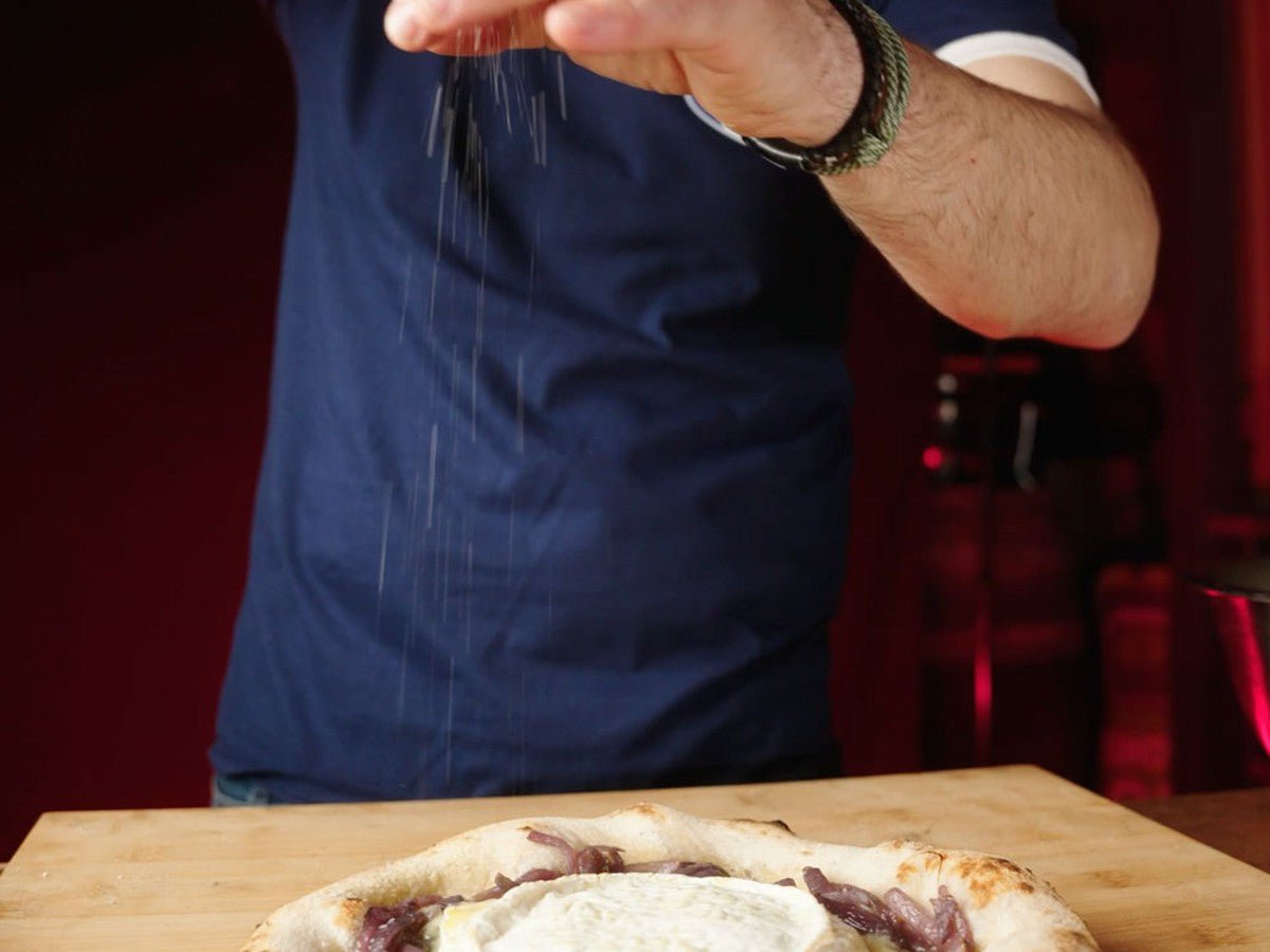 Camembert and Caramelised Onion Pizza - Kitchen In The Garden