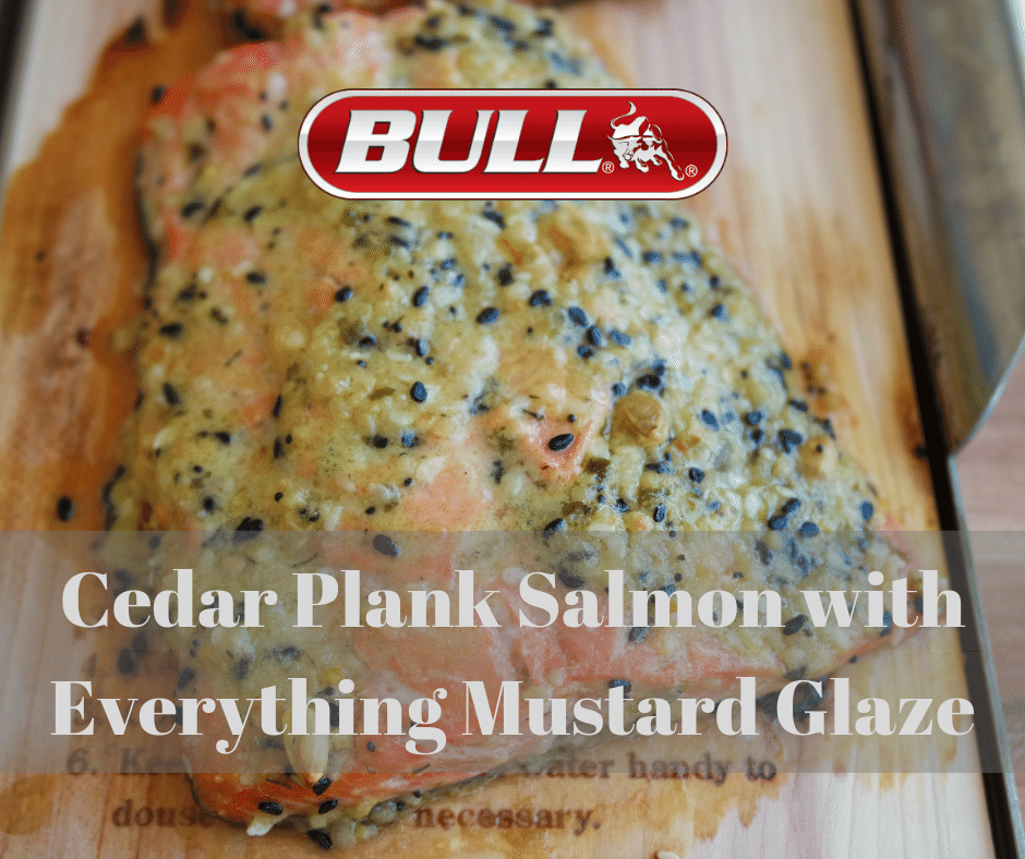 Cedar Plank Salmon with Mustard & Everything Bagel Glaze - Kitchen In The Garden