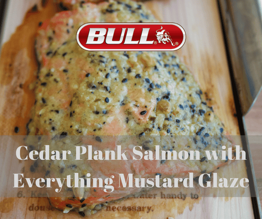 Cedar Plank Salmon with Mustard & Everything Bagel Glaze - Kitchen In The Garden