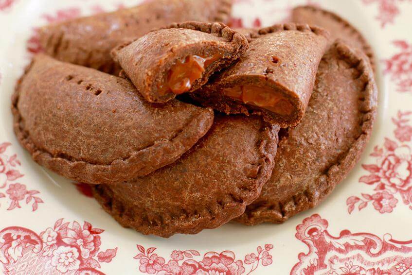 Chocolate Dulce de Leche Empanadas - Kitchen In The Garden