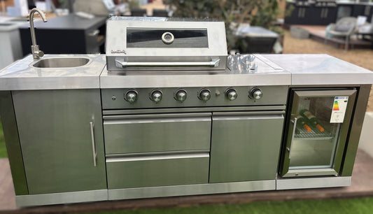 Ex - Display Buschbeck Oxford Outdoor Kitchen 4 burner Stainless Steel - Kitchen In The Garden