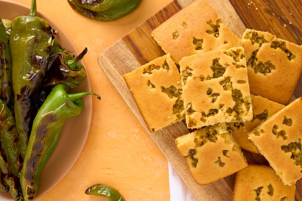 Green Chilli Cornbread on the Gas Grill - Kitchen In The Garden