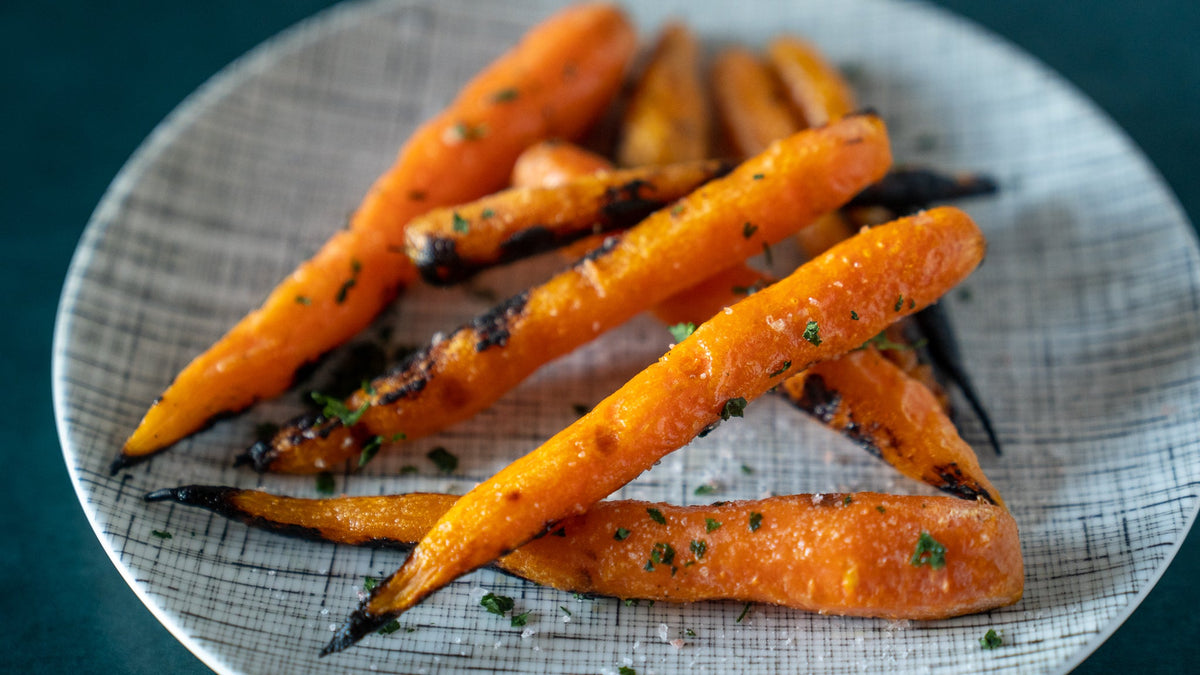 Grilled Brown Butter Carrots - Kitchen In The Garden
