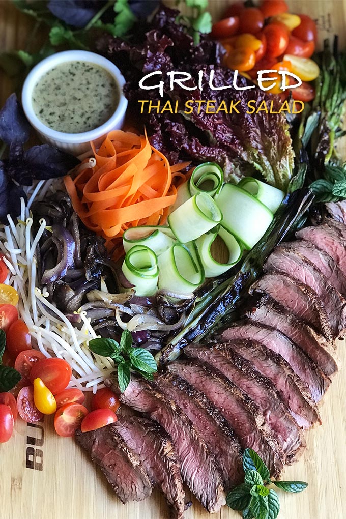 Grilled Thai Steak Salad - Kitchen In The Garden