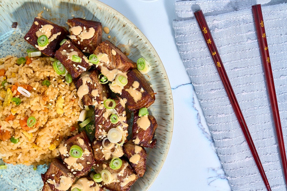 Hibachi Steak with Mustard Soy Sauce - Kitchen In The Garden