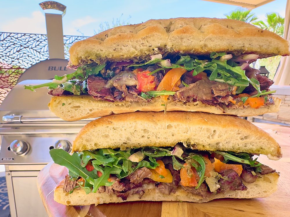Italian Steak Sandwich on the Plancha - Kitchen In The Garden