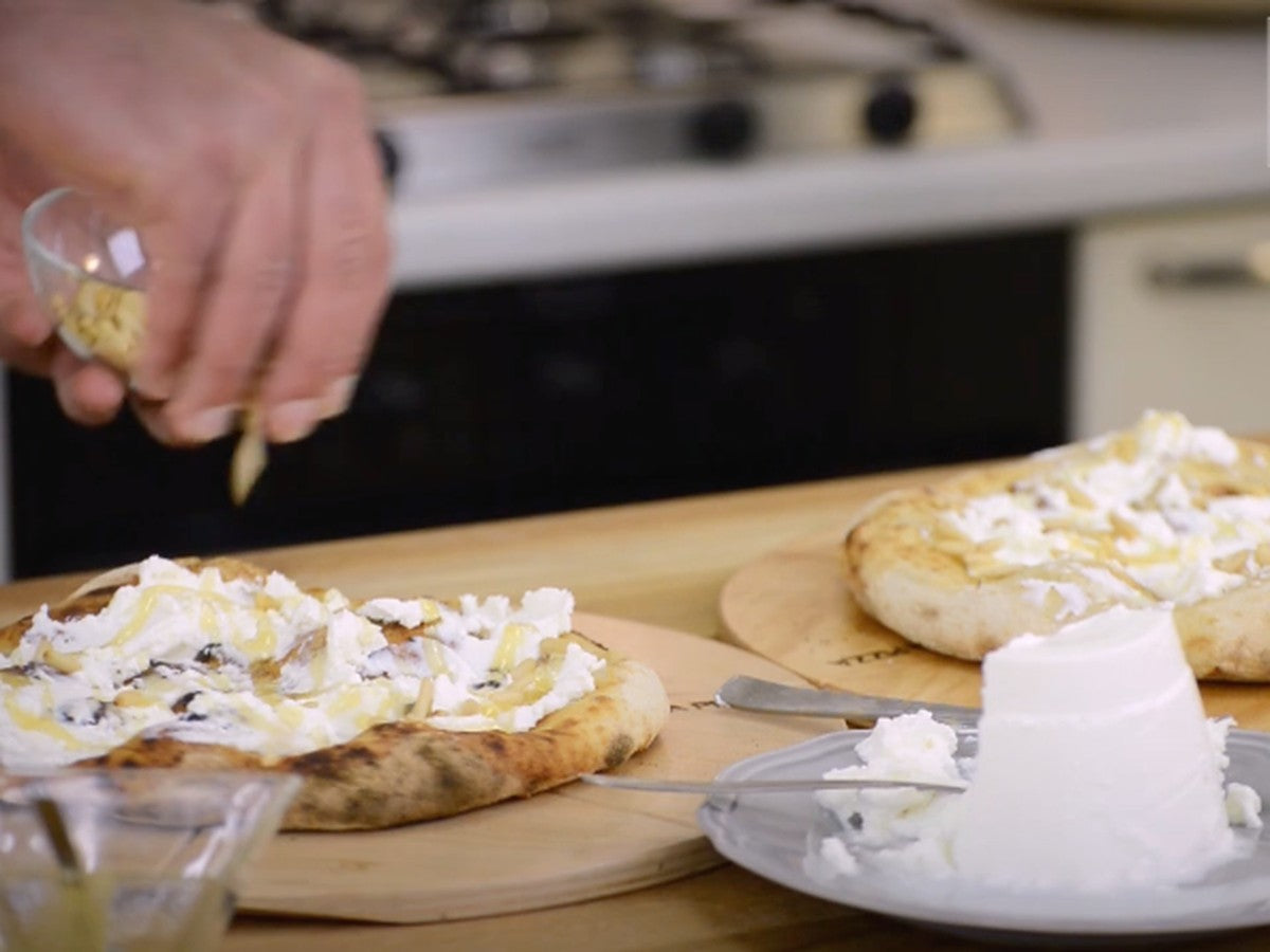 Ricotta, Honey & Pine Nut Pizza - Kitchen In The Garden