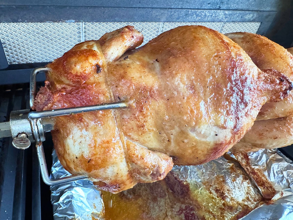 Rotisserie Chicken with Garlic Parmesan Rub - Kitchen In The Garden