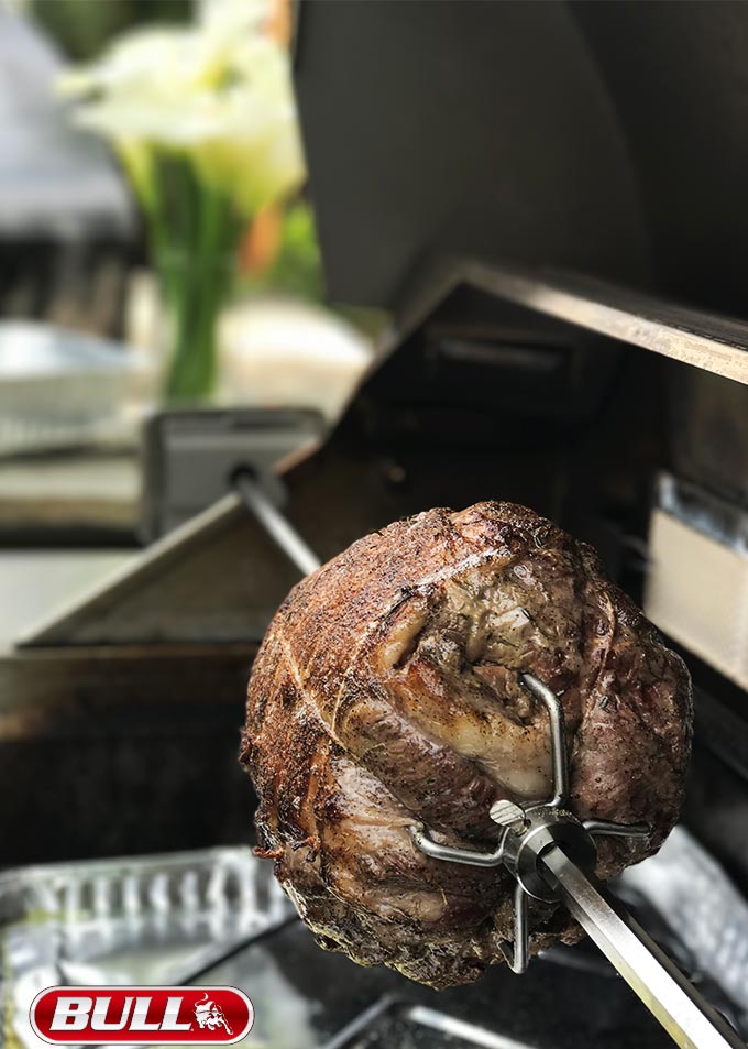 Rotisserie Leg of Lamb with Cherry Compote - Kitchen In The Garden