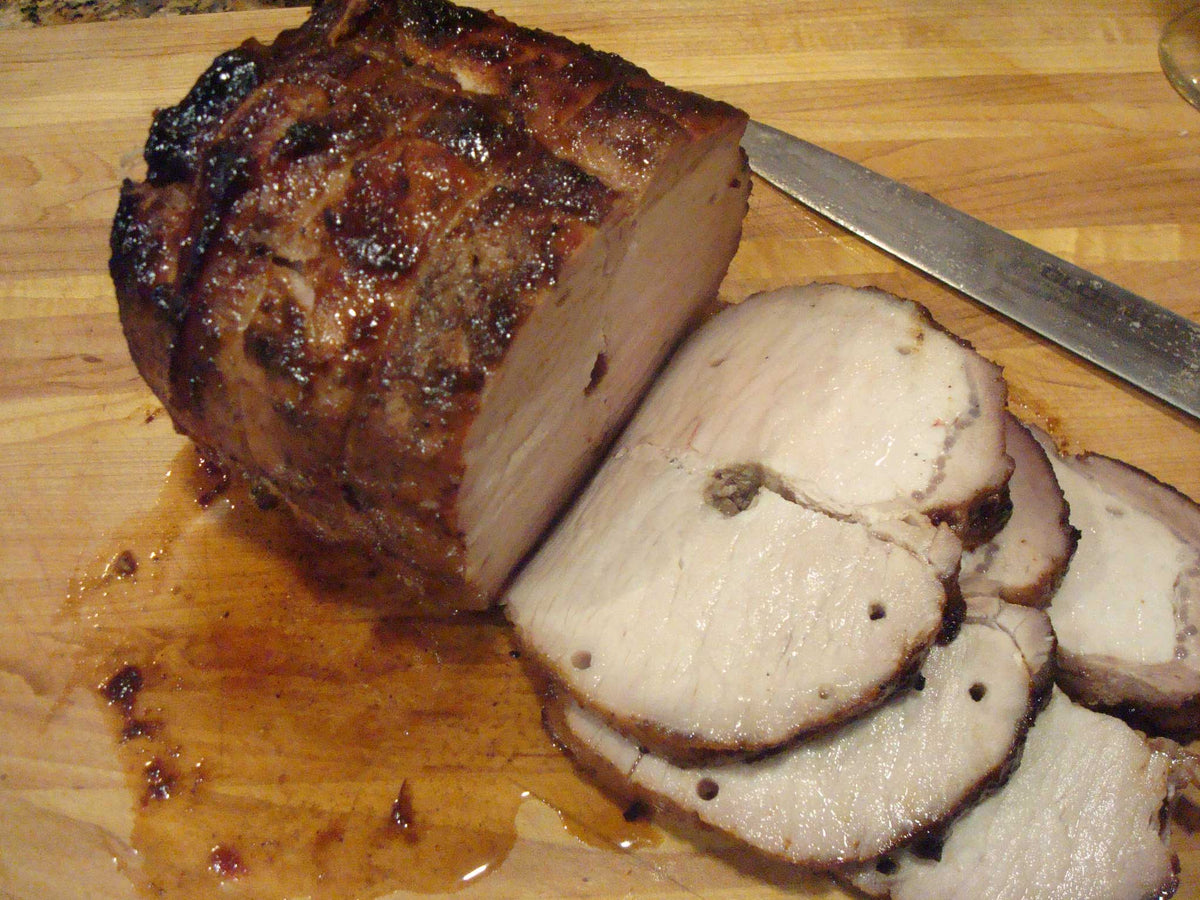 Rotisserie Pork Loin with Moroccan Spices - Kitchen In The Garden