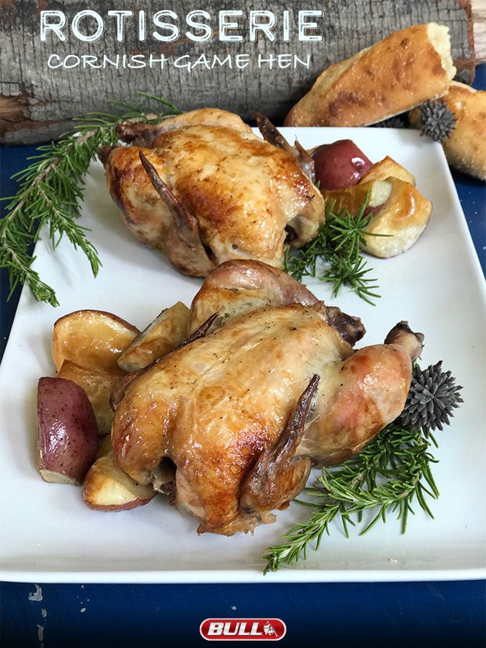 Rotisserie Poussin with Roasted Potatoes - Kitchen In The Garden