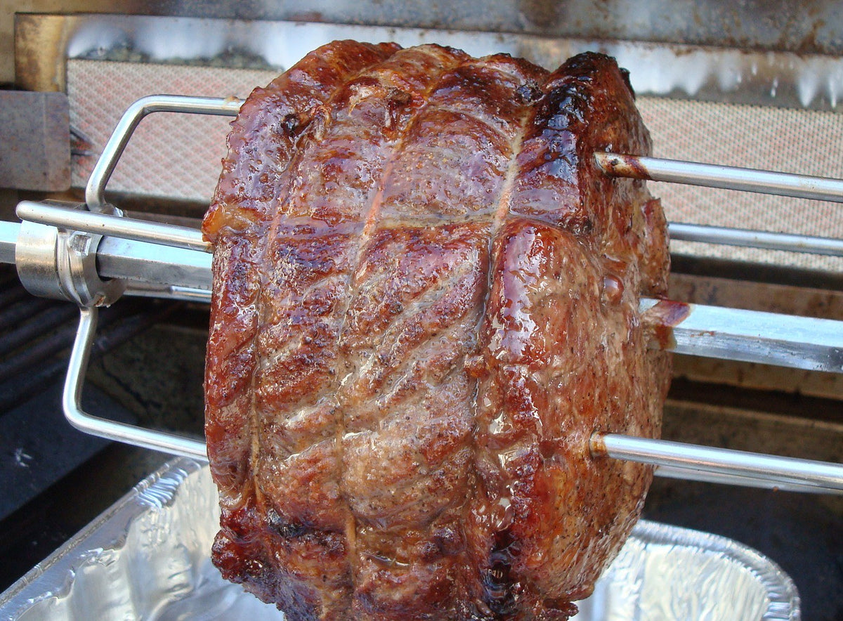 Rotisserie Rib Roast with Blue Cheese and Horseradish Sauce - Kitchen In The Garden