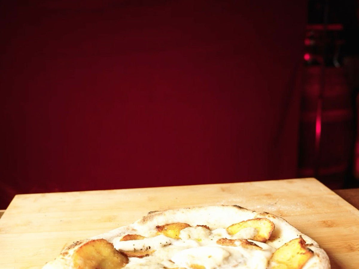 Slovenian Potato and Tartare Sauce Pizza - Kitchen In The Garden