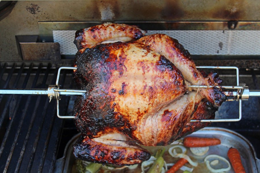 Spinning Bird: Rotisserie Turkey on the BBQ - Kitchen In The Garden